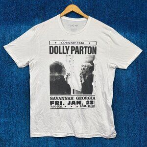 Dolly Parton Country Star White T-Shirt Size Large